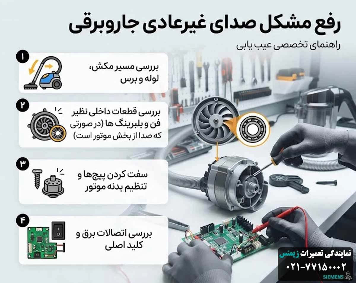 ایجاد صدای غیرعادی جاروبرقی