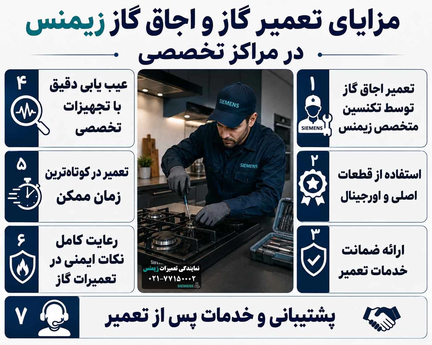 مزایای تعمیر گاز و اجاق گاز زیمنس در مراکز تخصصی